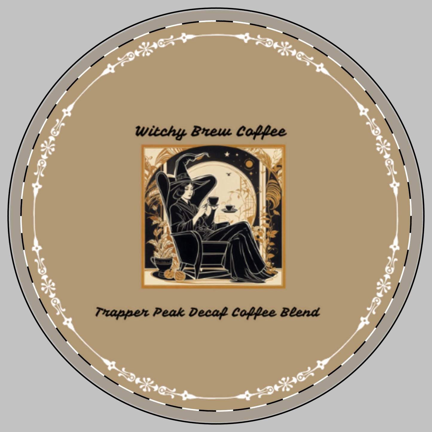 Witchy Brew Trapper Creek Coffee Ceramic Coaster