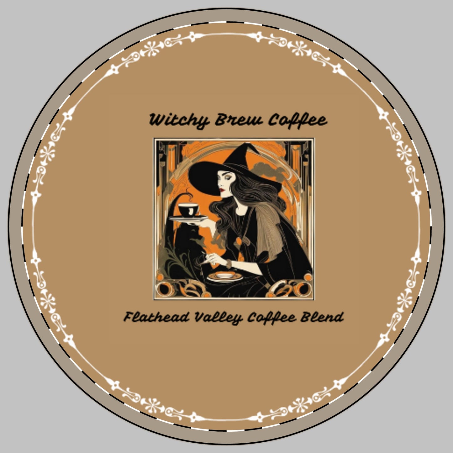 Witchy Brew Flathead Creek Coffee Ceramic Coaster