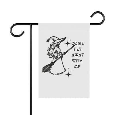 Witch with Broom Stick "Come Fly Away With Me" design