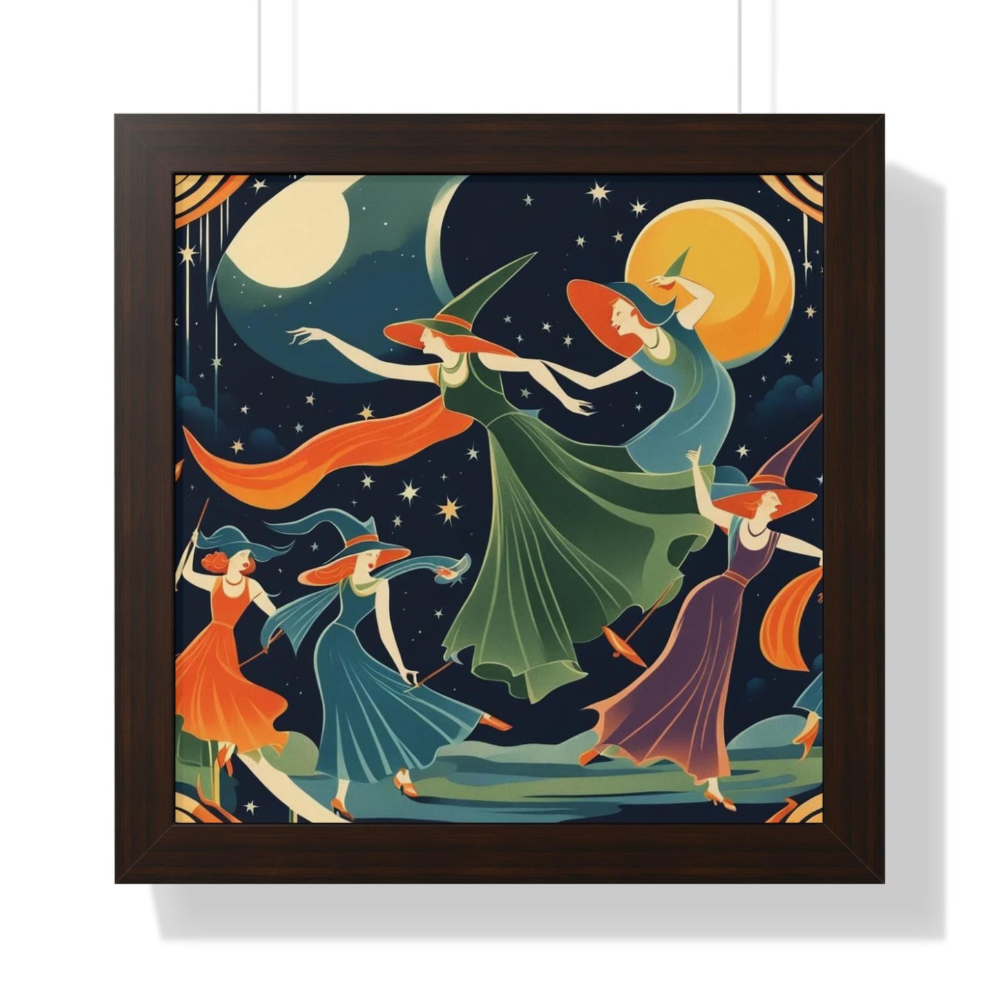 Poster - Witches Dancing Under The Moon for a Solstice Dance